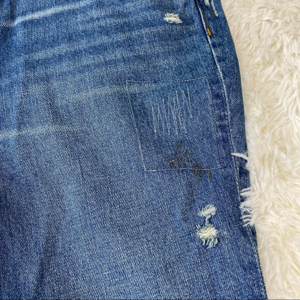 Bdg Distressed Patchwork Slim Boyfriend Jeans Blue - image 5